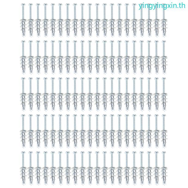 YIN อเนกประสงค์ Drywall สกรู Anchors ชุด Hollow Wall Anchors สกรูชุดสกรู Drywall สําหรับแขวนตกแต่งชั