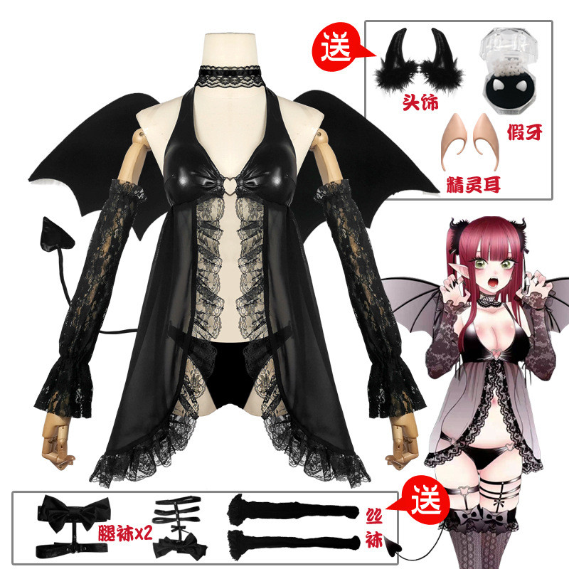 เปลี่ยนตุ๊กตาล้มใน Aihe Kitagawa Dream Little Devil คอสเพลย์เครื่องแต่งกาย Succubus Liz ชุดของฉัน Dr