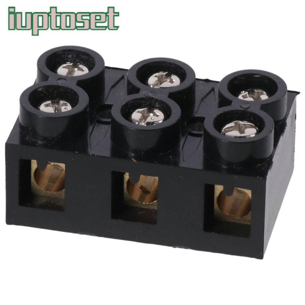 IUPTOSET Screw Electric Barrier Strip, 500V Dual Row Terminal Block, Terminal Post 60A 3 ตําแหน่งวิศ