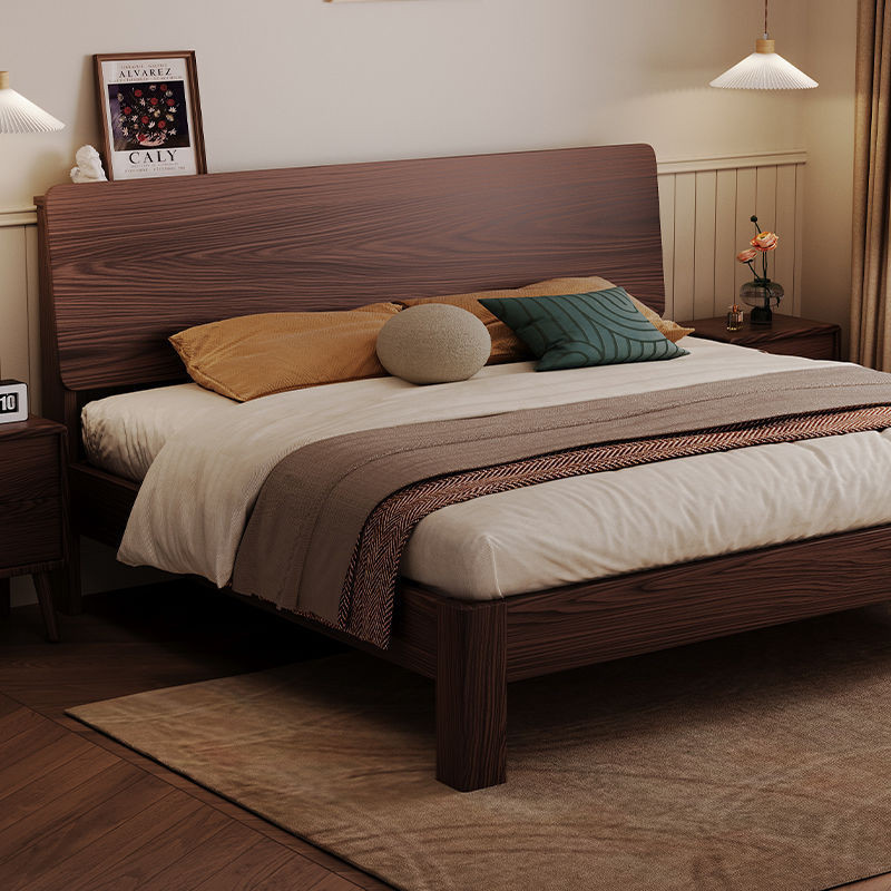 Solid Wooden Bed Frame Bed Frame With Mattress Super Single/Single/Queen/King Bed Frame