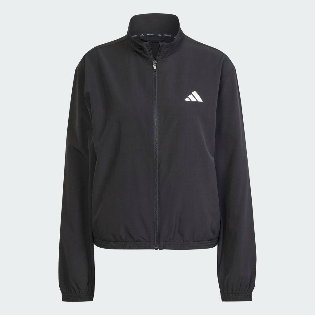 adidas Gym & Training Train Essentials 3-Stripes Woven Warm-Up Jacket Women Black JD6539
