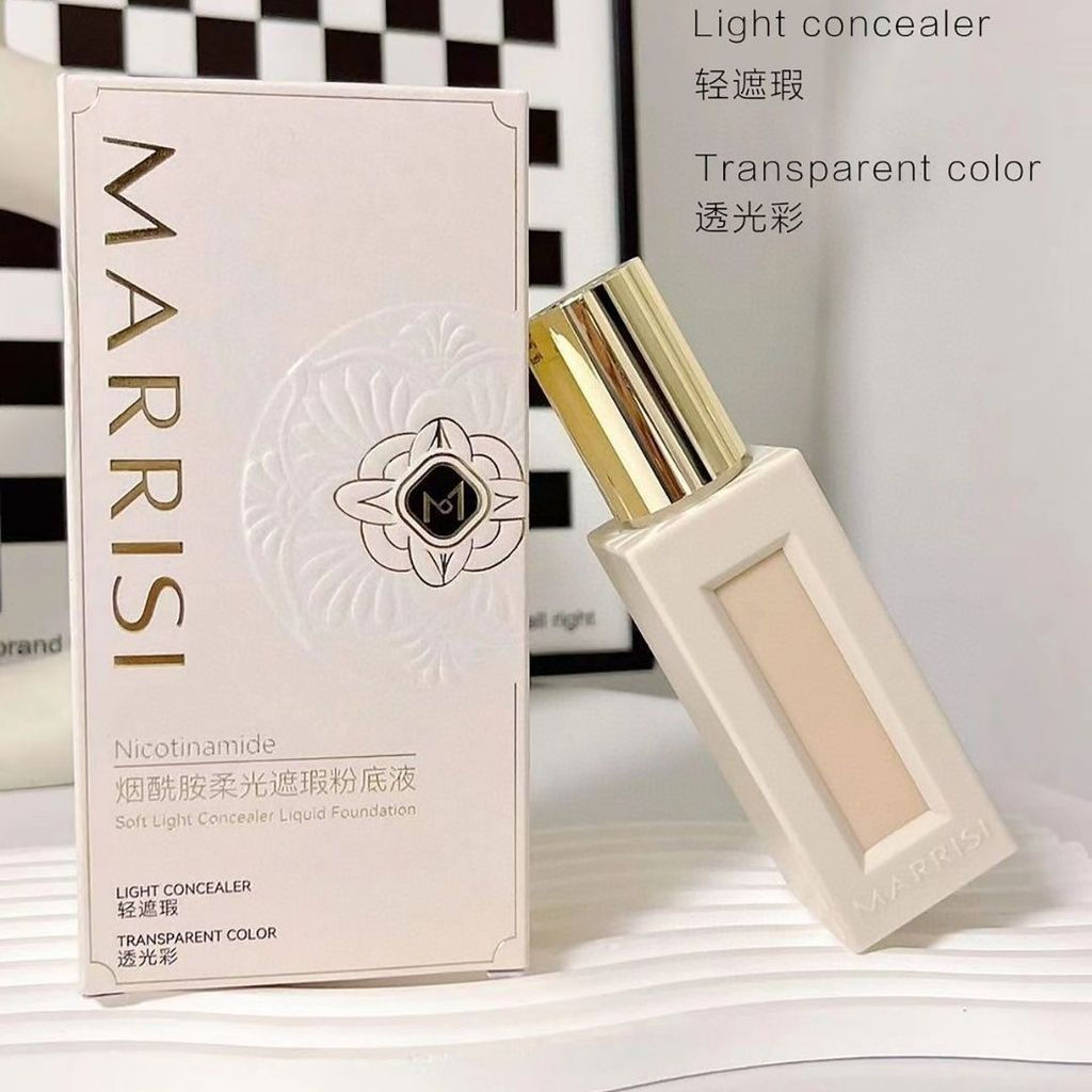 Mary Shi Aide Soft Light คอนซีลเลอร์ Liquid Foundation Moisturizing Powder Moisturizing Delicate Sof
