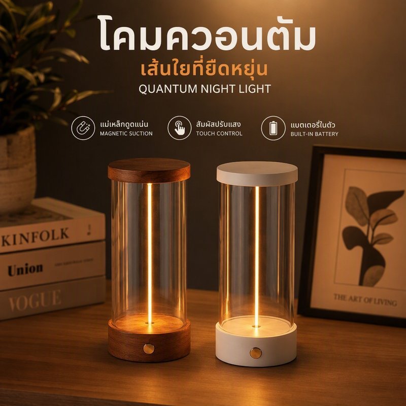 ไฟกลางคืนแบบพกพา ไร้สาย ชาร์จType-C ระบบป้องกันแสงสว่างจ้า สำหรับแคมป์ปิ้ง ห้องนอน ครอบครัว