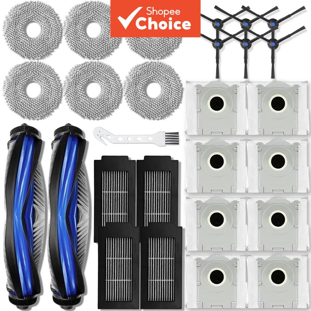 ชุดอุปกรณ์เสริมเปลี่ยนสําหรับหุ่นยนต์ดูดฝุ่น Ecovacs Deebot T50 Pro Omni / T50 Omni / T50 Max Pro Om