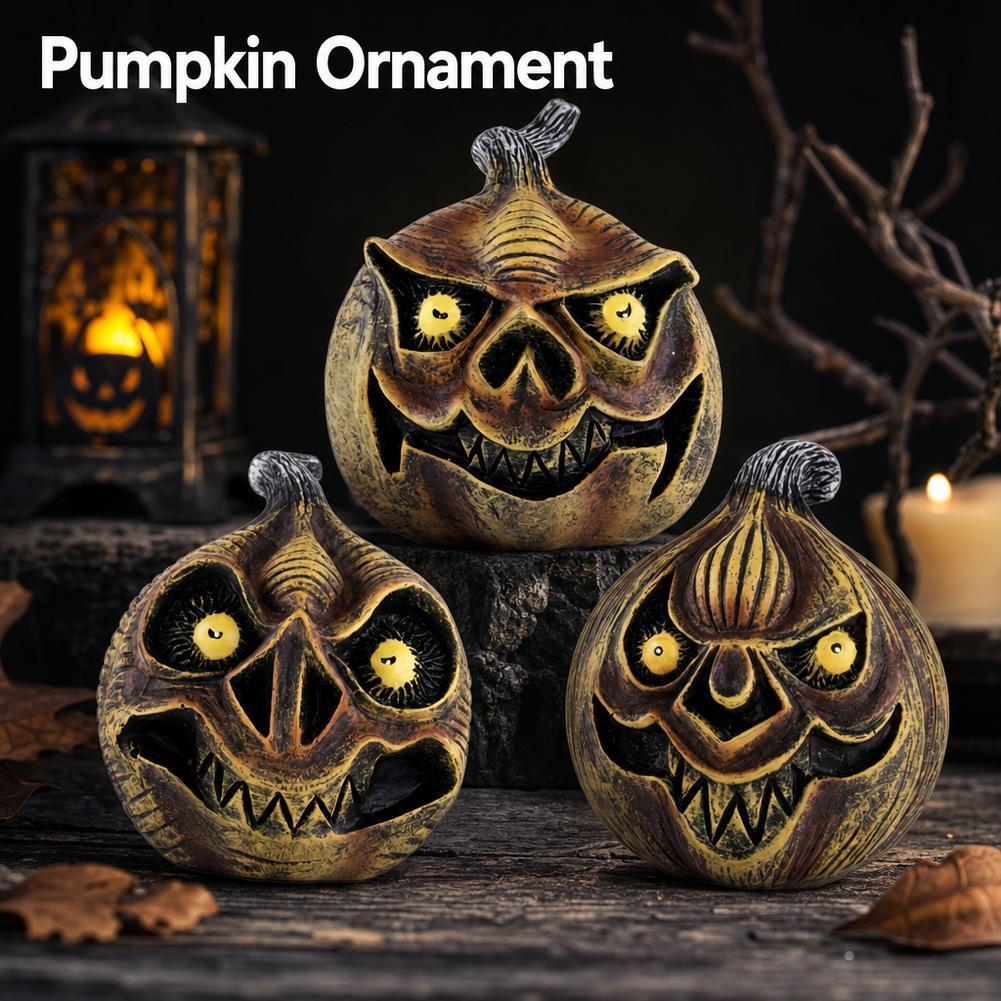 ใหม่ฮาโลวีนมอนสเตอร์ฟักทองFigurineสําหรับYardและสวนSpooky Surpriseตกแต่งไฟF6a8