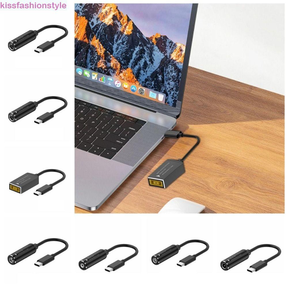 KISSFASHIONSTYLE สายชาร์จ DC To Type-C, PD Output PD 65W Type-C To DC Jack สายชาร์จ, 3A Transfer Fil