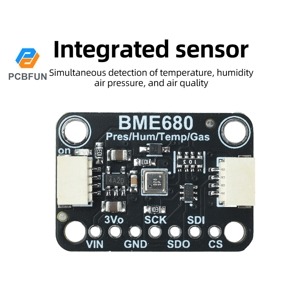 Pcbfun BME680 BME6688 เซ็นเซอร์ความดันอุณหภูมิความชื้นโมดูลเซ็นเซอร์สิ่งแวดล้อม