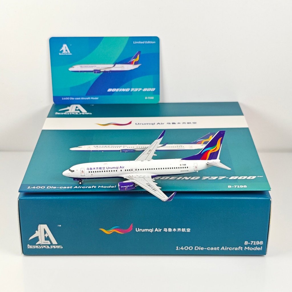 AeroPolaris 1: 400 Uru Muqi Air B737-800 B-7198 B-5407 โลหะผสม