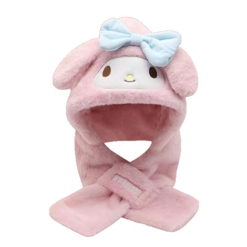 【พร้อมส่งจากไทย】หมวกกันหนาว ขนเฟอร์นุ่มปิดหู หัวหมี หมวก Kulomie และผ้าพันคอแบบบูรณาการ