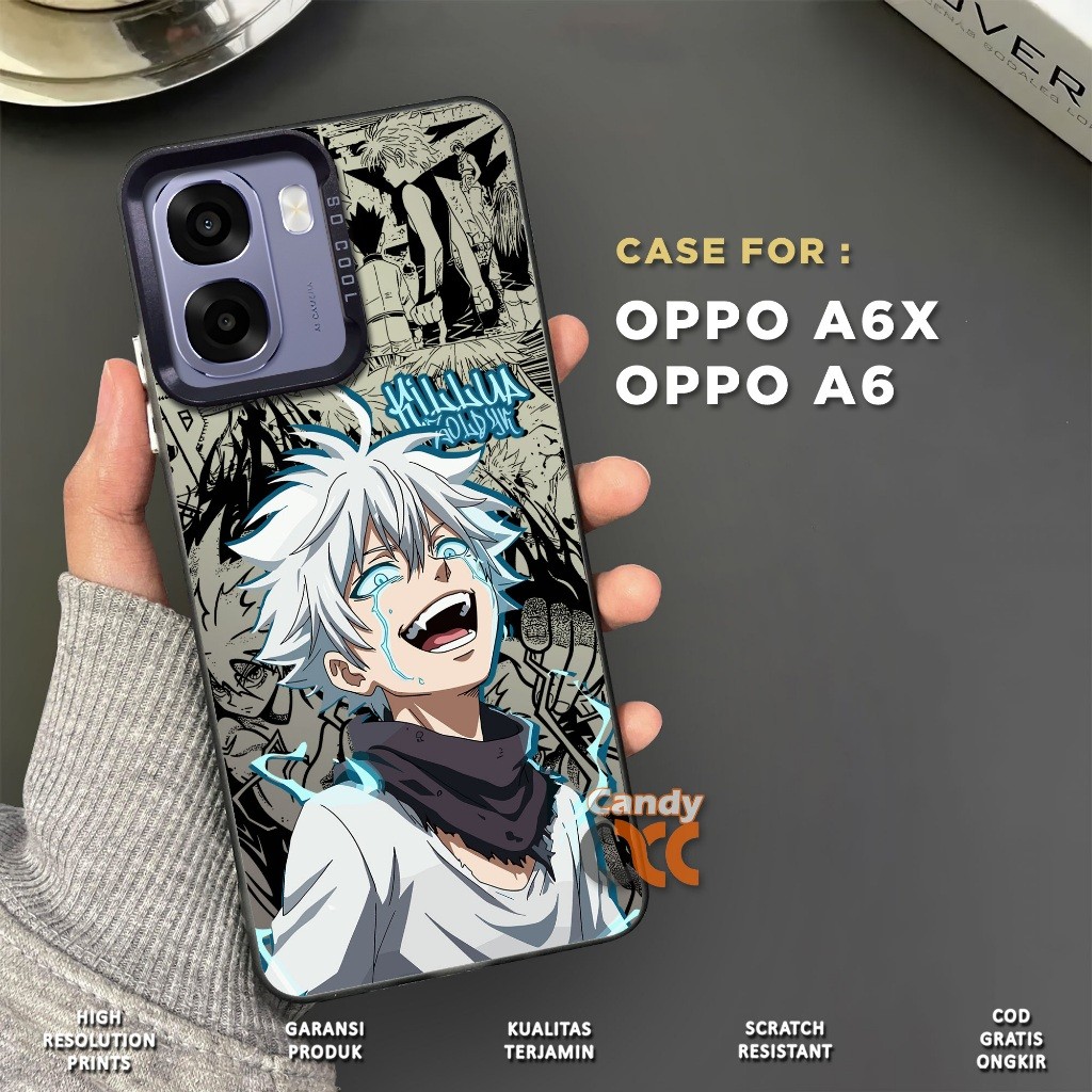 OPPO A6X OPPO A6 CASE - SO COOL HOLOGRAM PREMIUM - HUNTER X HUNTER KILLUA Motif - HYBRID IMD PLATE S