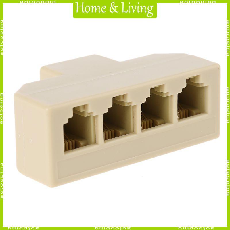 AOTOO Phone Line Splitter แจ็คโทรศัพท์ Splitter RJ11 Splitter สายโทรศัพท์ Splitter 4 Way