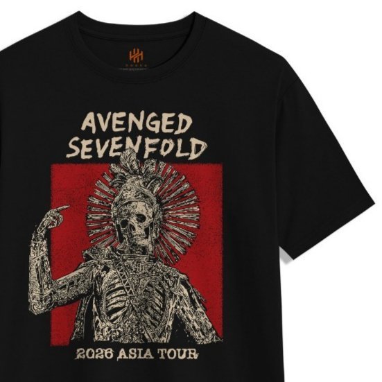KATUN Hooka Kaos Avenged Sevenfold - A7X Asia Tour 2026 Tshirt Distro Premium Combed Cotton 24s