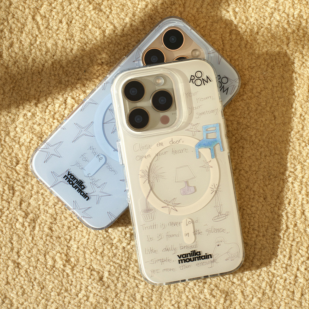 Vanilla Mountain < ROOM > ROOM Series เคสโทรศัพท์ Apple แม่เหล็กโปร่งใสรวมทุกอย่างเหมาะสําหรับ ipone
