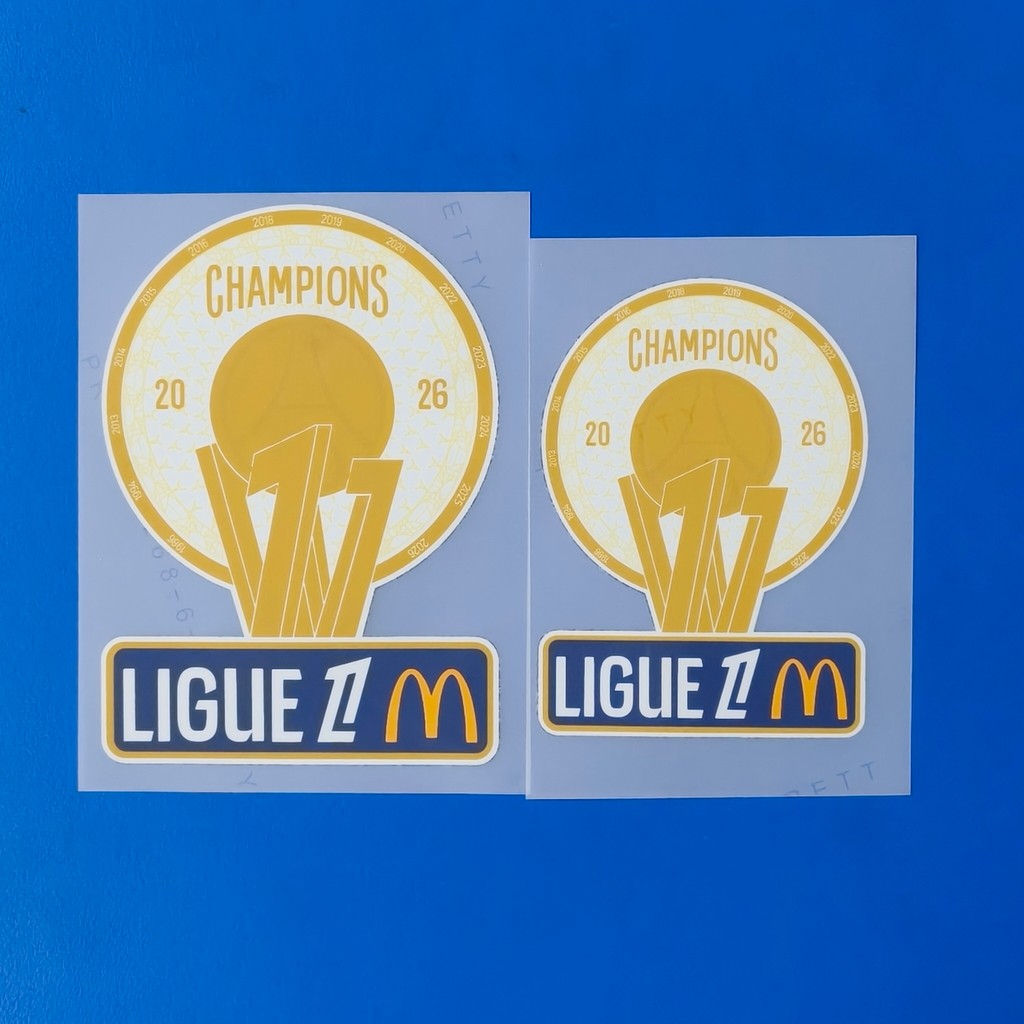 2026 PSG Reigning Champion Badge Jersey Heat Transfer Patch