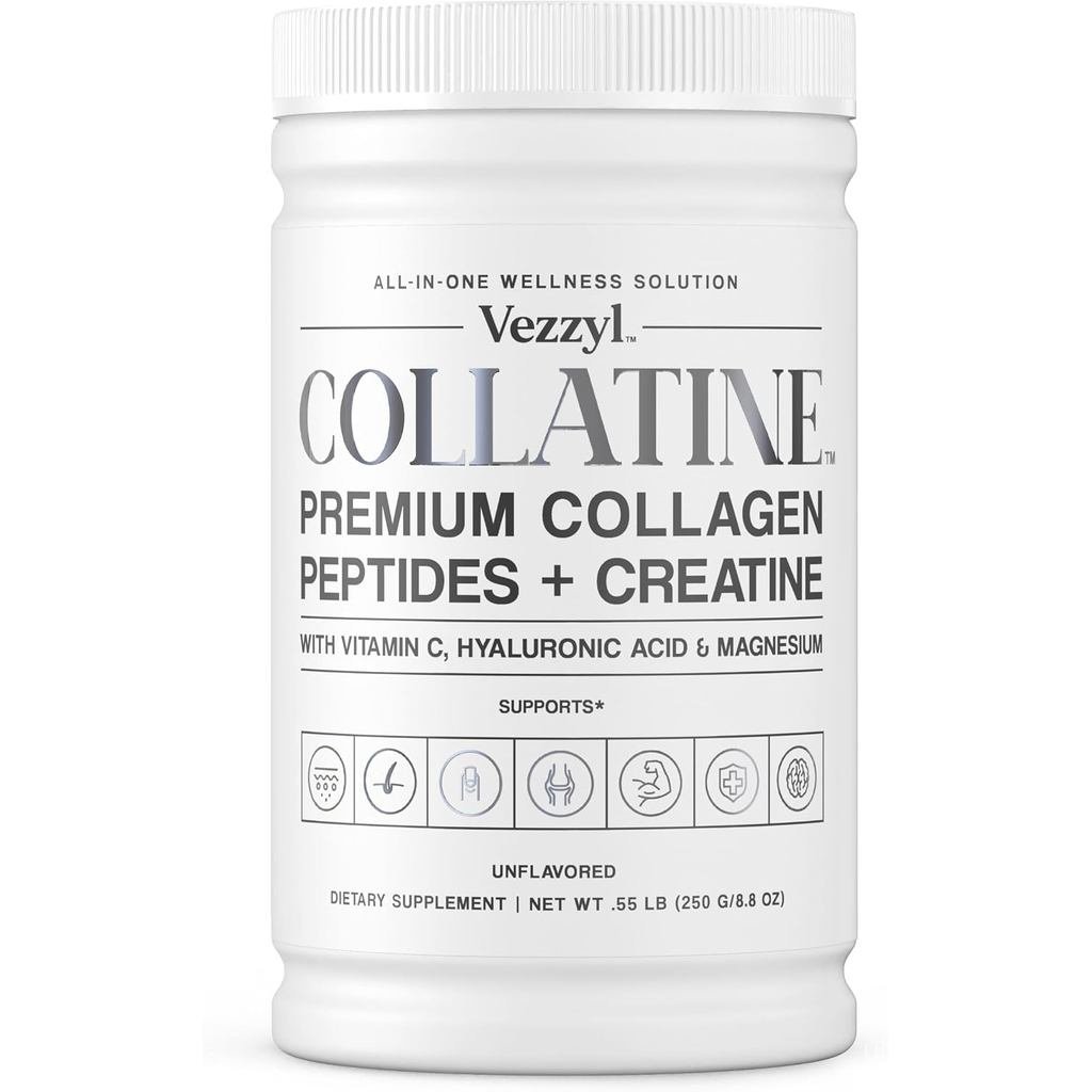 Collatine พรีเมี่ยมคอลลาเจนเปปไทด์ + Creatine พร้อม C Hyaluronic Acid และแมกนีเซียมสําหรับผิวเล็บ B 