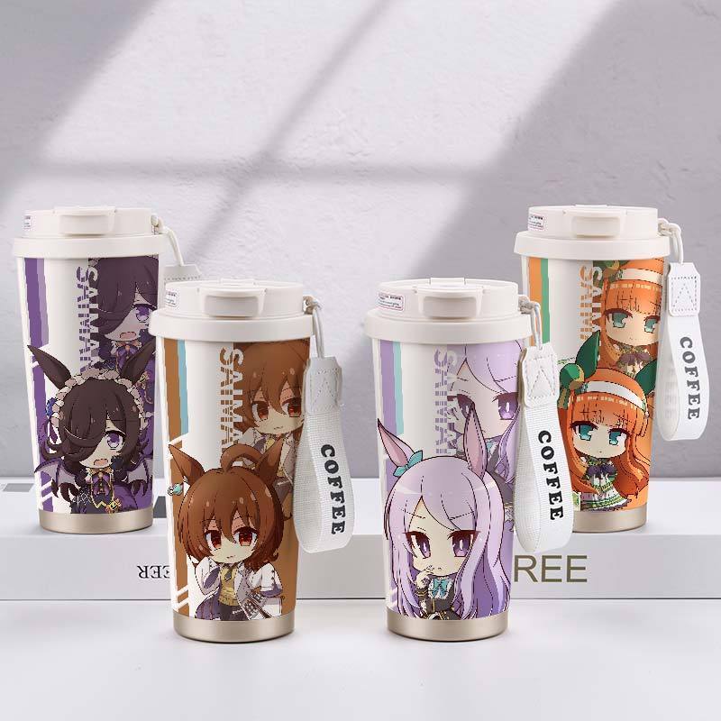 New Horse Racing Lady Merchanded Thermos Cup Rice Bath Alice Speedy White McQueen Silent Suzuka ความ