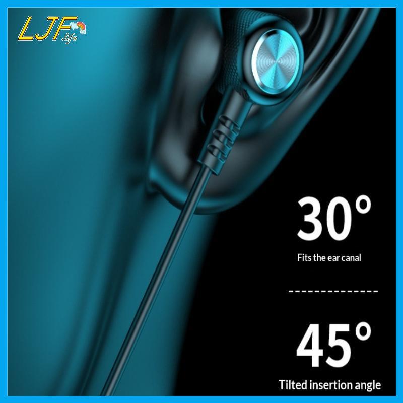 LJF หูฟังไร้สาย Magnetic Sport สายคล้องคอคอแขวน TWS หูฟังไร้สาย Blutooth พร้อมไมโครโฟน