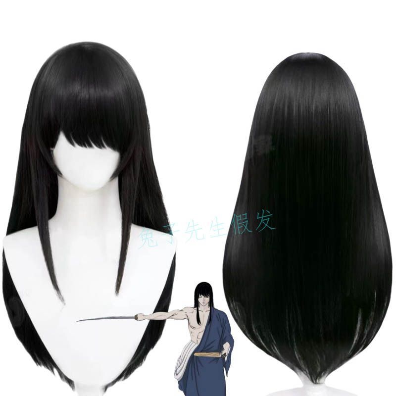 2026 สินค้าใหม่ Gintama Katsura Kotaro วิกผม 60 สีดําผมยาวตรง Universal สีดําผมปลอม20260910