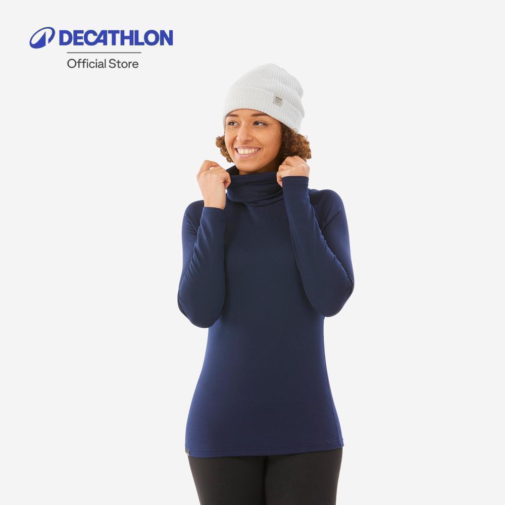 Decathlon Women’S Warm Breathable Turtleneck Ski Base Layer Bl 500 เสื้อรองในคอเต่าใส่เล่นสกีสำหรับผู้หญิง - Navy/Blue