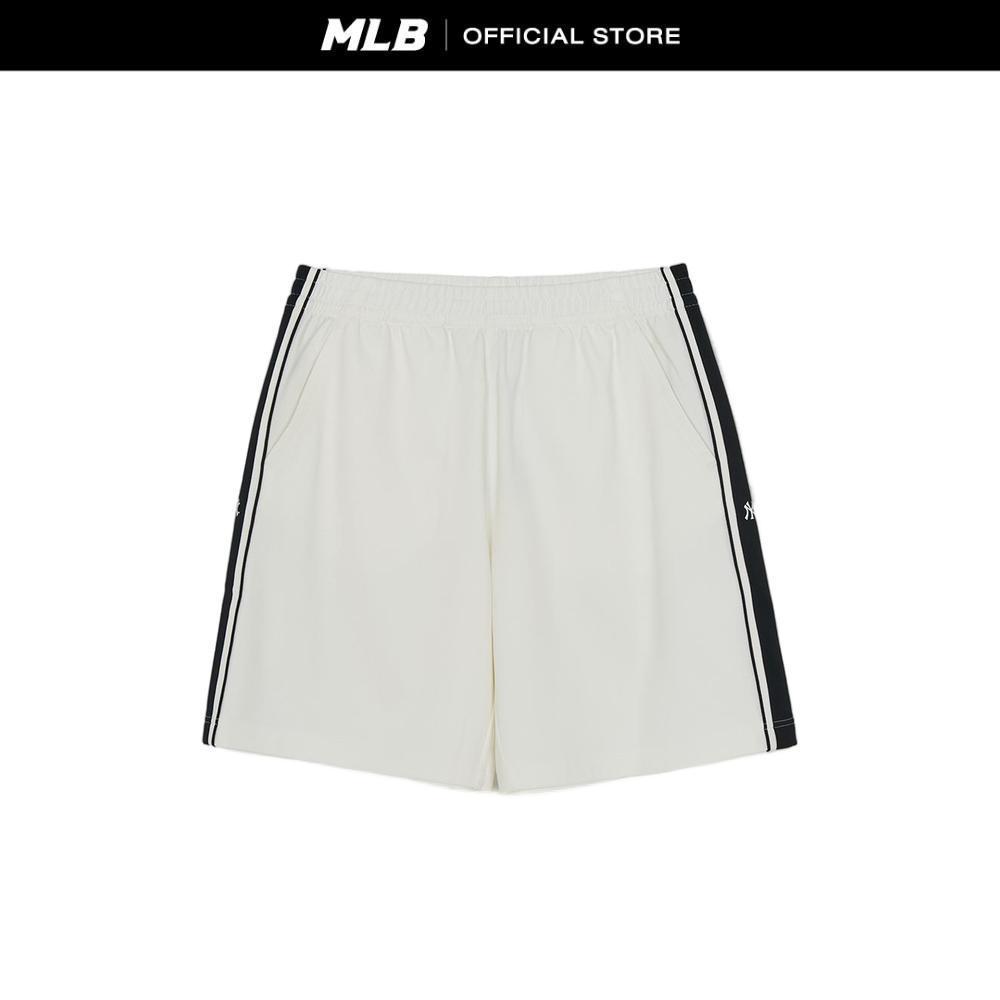 MLB กางเกงขาสั้น ยูนิเซ็กซ์ Basic Small Logo 9In Track Shorts รุ่น 3ASPB0463 50IVS สีขาวงาช้าง