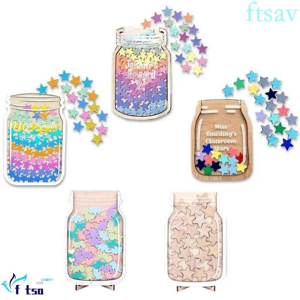 SWIFTSAVER Positive Behavior Rewards Jar, Invidation Cartoon Kids Star Reward Jars, Respoensity Acry