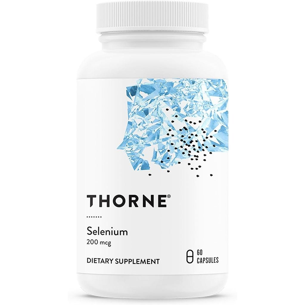 THORNE Selenium 200 ไมโครกรัม L-Selenium Methionine อาหารเสริม 60 แคปซูล 7WXU