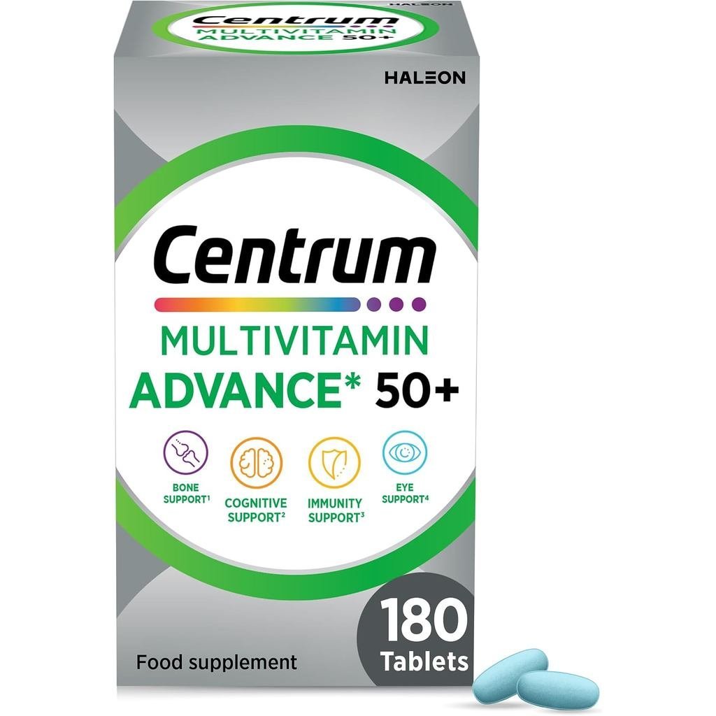 Centrum Advance 50+ Multivitamin Tablets, Adults Over 50, 180 Pack