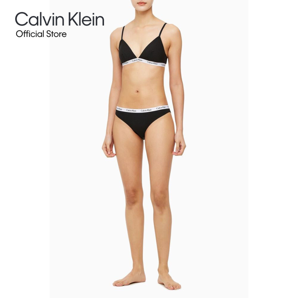 CALVIN KLEIN เสื้อชั้นในผู้หญิงตะขอหลัง Carousel Triangle Bra รุ่น QP1474O UB1 - สีดำ