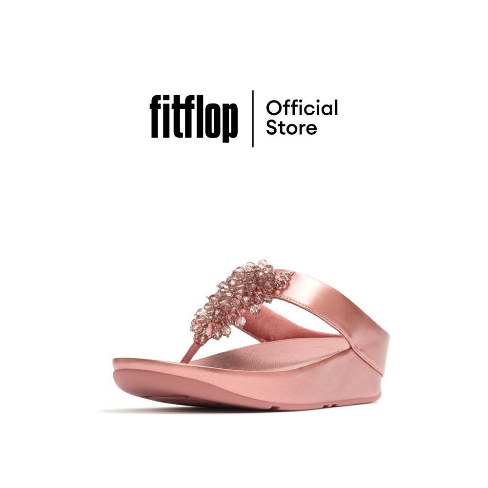 FITFLOP RUMBA IRIDESCENT BEADED T/P รองเท้าแตะแบบหูหนีบผู้หญิง รุ่น E4W-D60 สี PINK