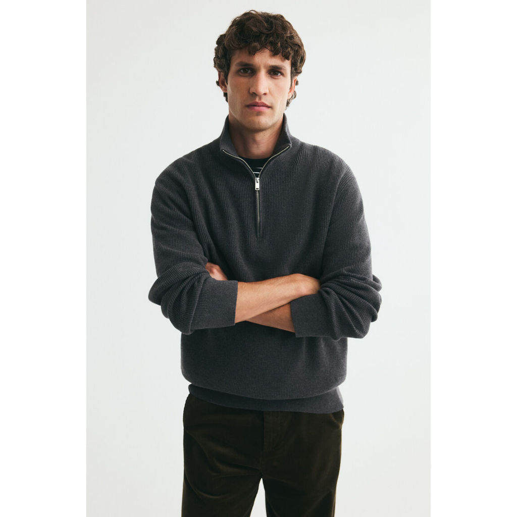 H&M سويتر رجالي بنصف سحاب — صورة 3