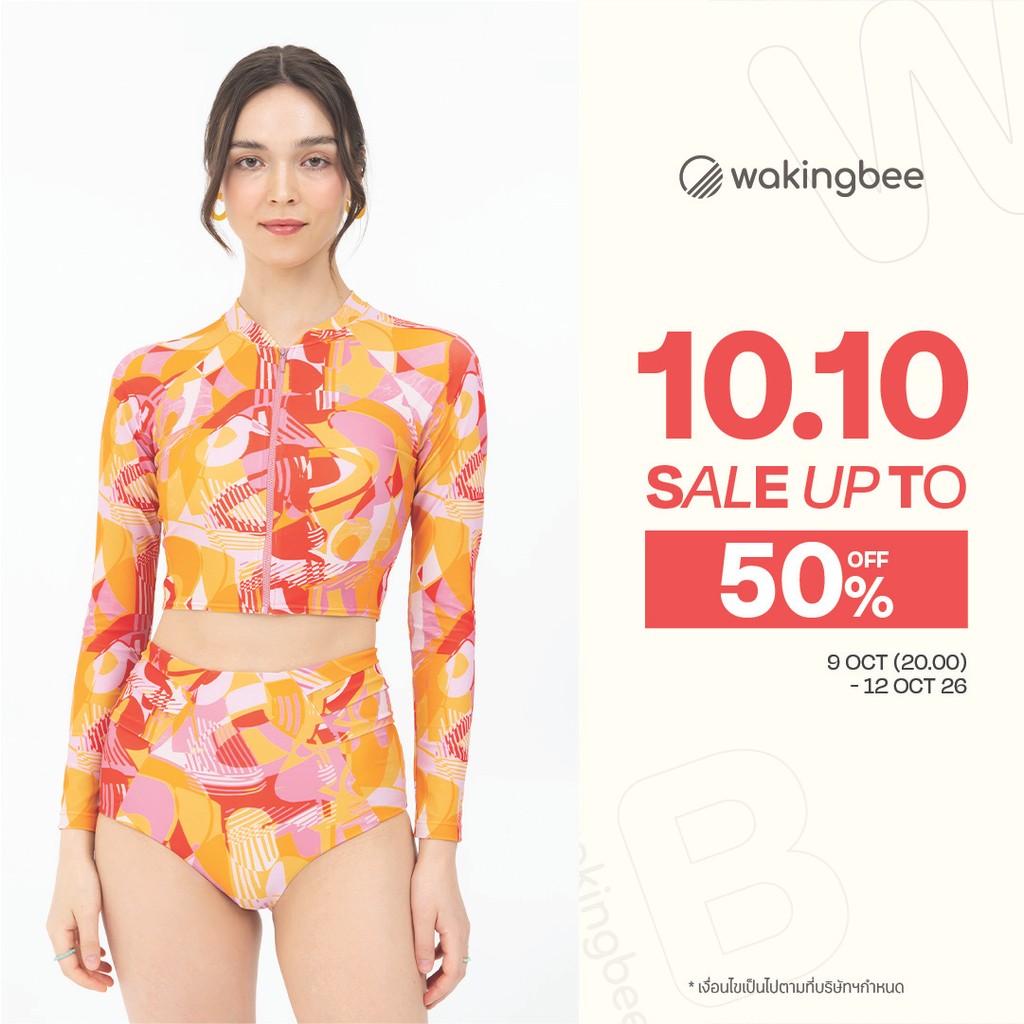 ويكنغ بي توب سباحة بأكمام طويلة — صورة 2
