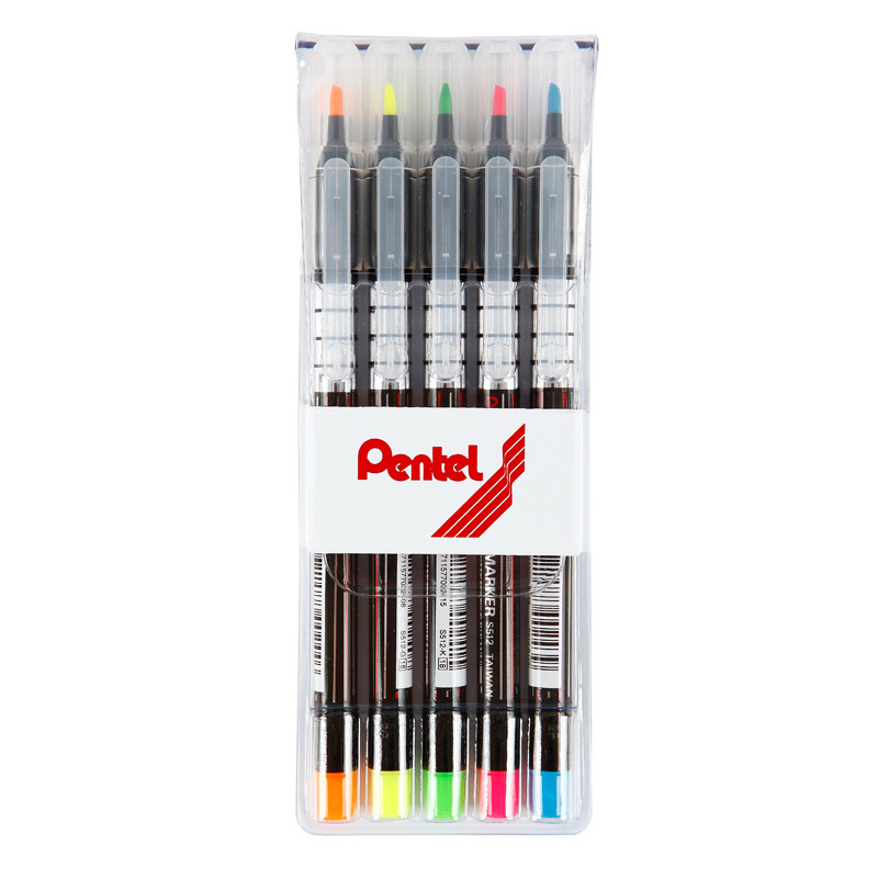 PENTEL أقلام تظليل (5 ألوان)