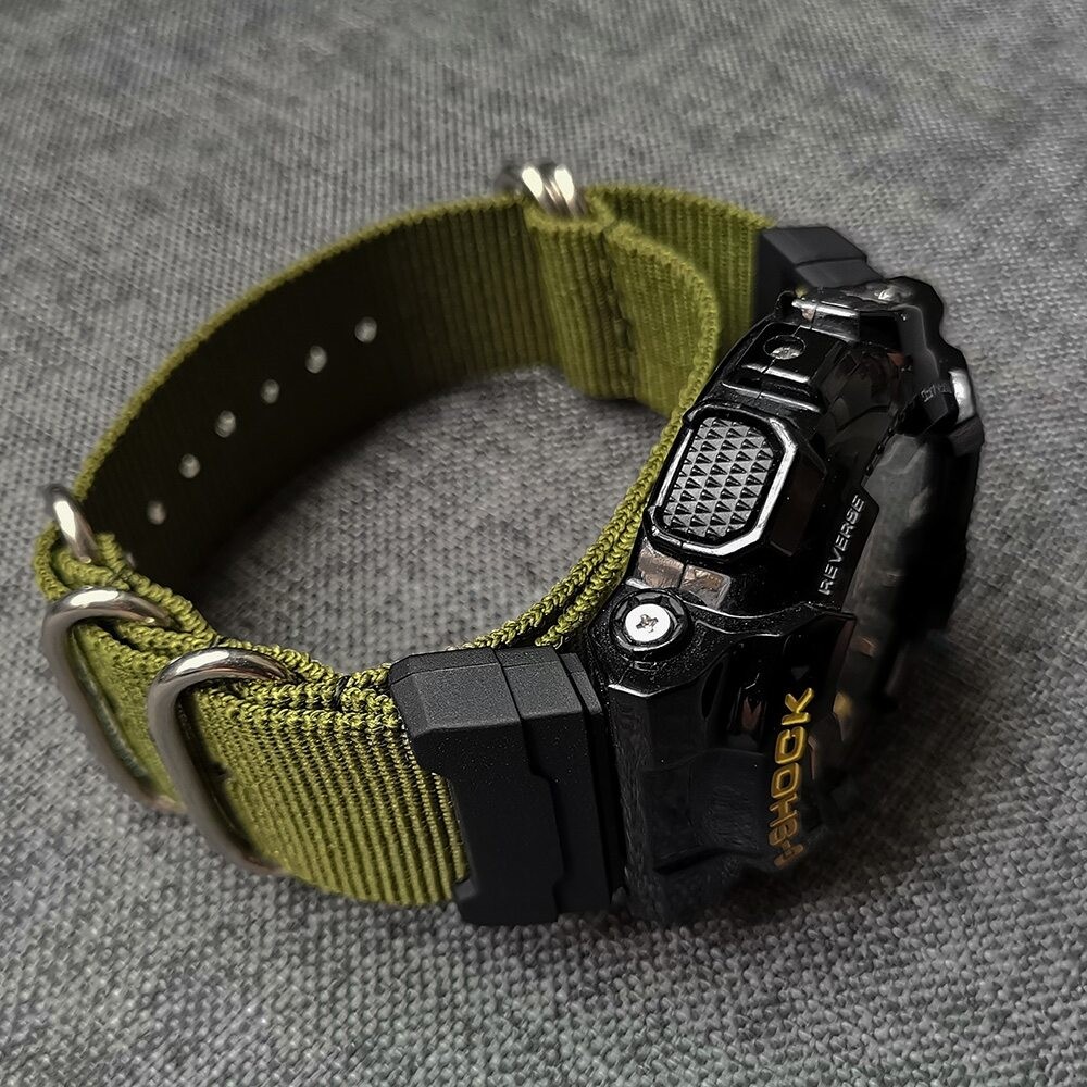 สายนาฬิกาไนลอนสําหรับ G Shock GA 110/100/120/150/200/400 GD 100/110/120 DW 5600 GW 6900 สร้อยข้อมือสายรัด 16 มม.อะแดปเตอร์ X6G4