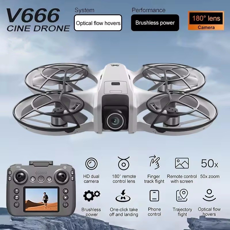 NI V666 Drone 4K Professional WIFI 5G Dron หลีกเลี่ยงอุปสรรคระดับความสูง Headless โหมด RC Quadcopter
