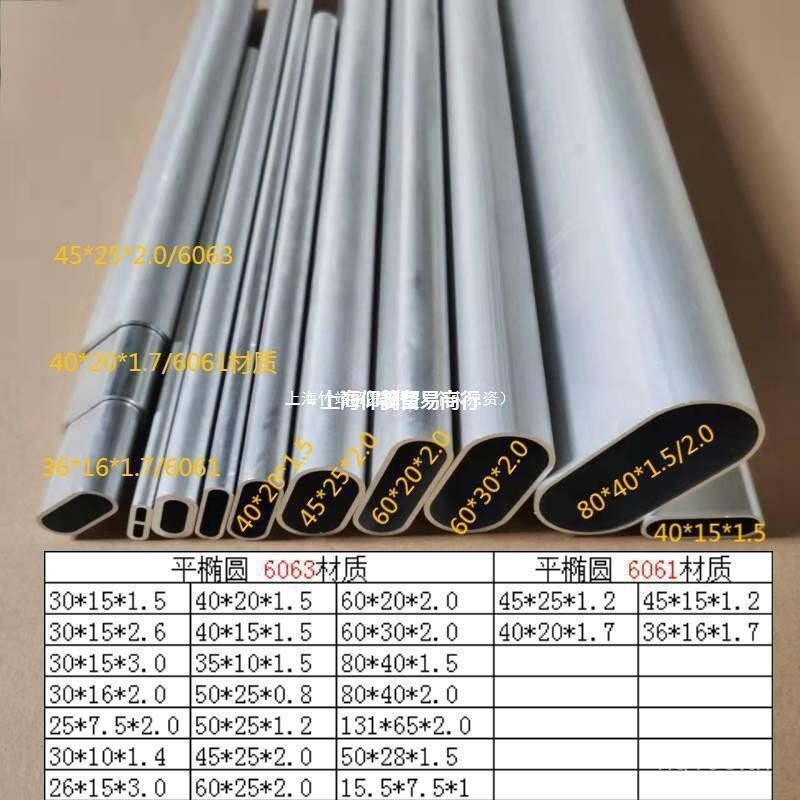 อลูมิเนียมอัลลอยด์ Telescopic ท่ออลูมิเนียม x2510 ที่เท้าแขนรูปไข่ x25 แขน 4020xx204050หลอดหน้าวงรี 