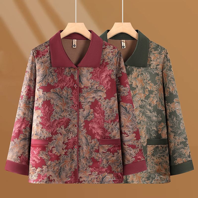 เสื้อแขนยาวสำหรับผู้ใหญ่และผู้สูงอายุ สบายๆ ใส่ได้ทุกวัน เหมาะสำหรับอากาศอบอุ่น