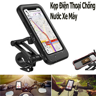 Giá Kẹp Chống Nước Giá Đỡ Điện Thoại Đi Xe Máy Xe Đạp Kẹp điện thoại chống thấm xe máy Xoay