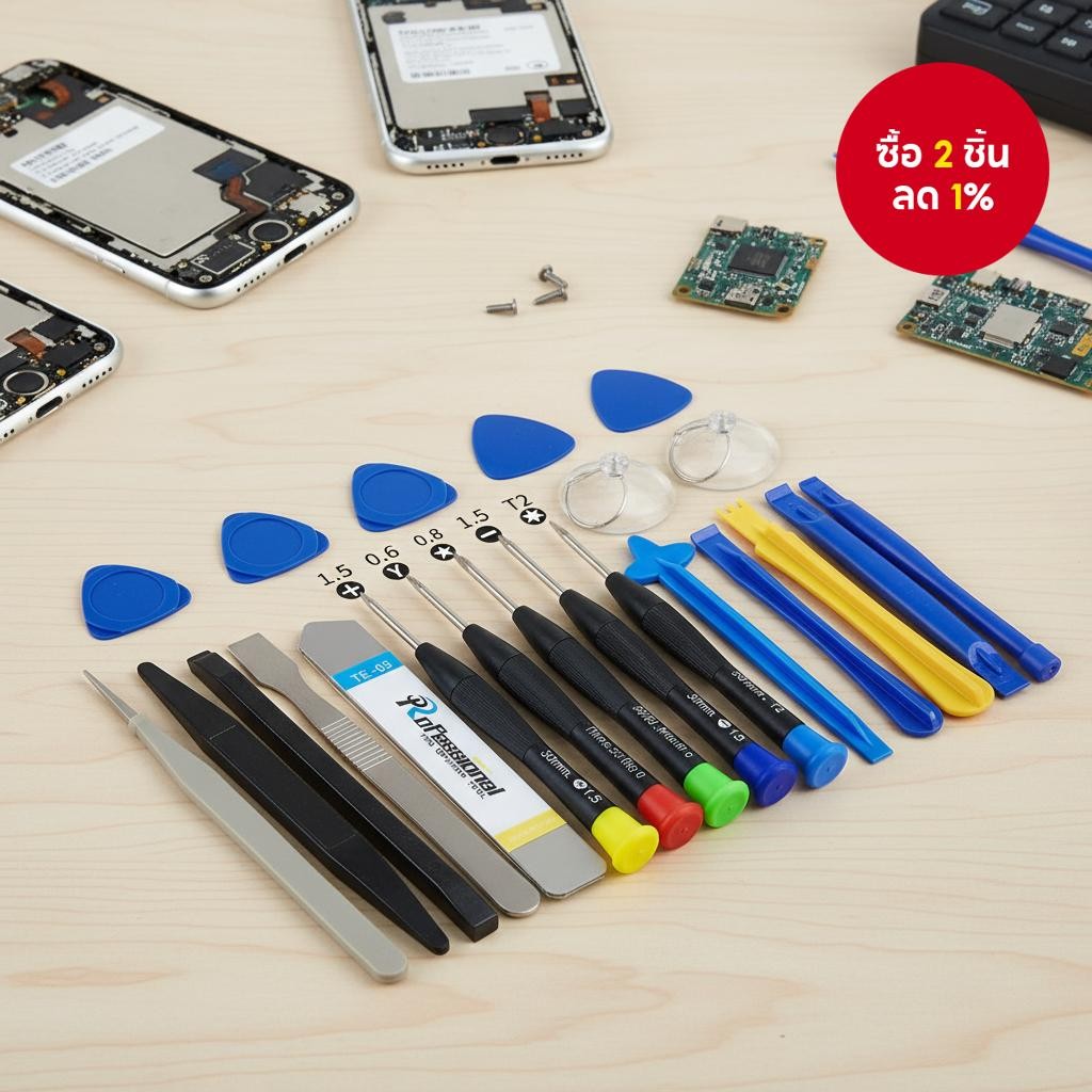 ชุดไขควง 22 in 1 ชุดเครื่องมือซ่อมโทรศัพท์มือถือ สําหรับ iPhone iPad แล็ปท็อป เปิดถอดประกอบ
