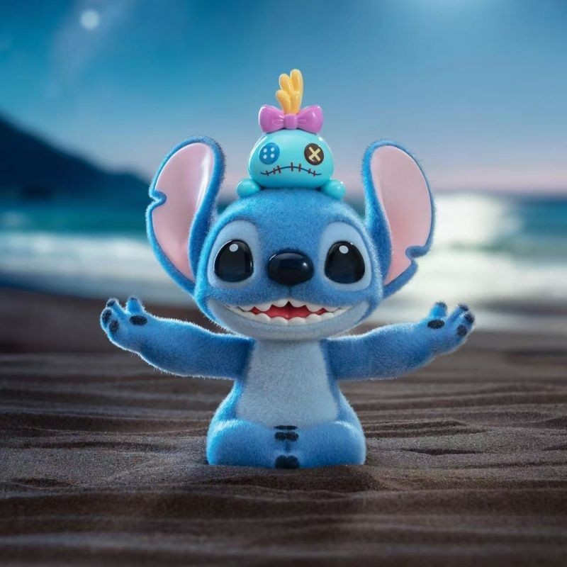 ของแท้ TOPTOY Disney Stitch Vitality Yoga Series รูป Mystery Box Flocking เครื่องประดับ