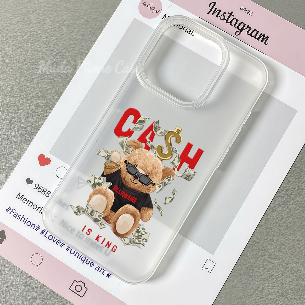 cash bear เคสสำหรับไอโฟน17pro 11 12 13 14plus 15PRO 16promax กรณีโทรศัพท์มือถือ ป้องกันการชนกัน6/7/8