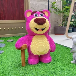 จัดส่งทันที!!!บล็อกตัวต่อเลโก้ บล็อกอาคาร3D 10000 ชิ้น หมีสตรอเบอร์รี่ บล็อกตัวต่อขนาดใหญ่ ของเล่นก่อสร้าง
