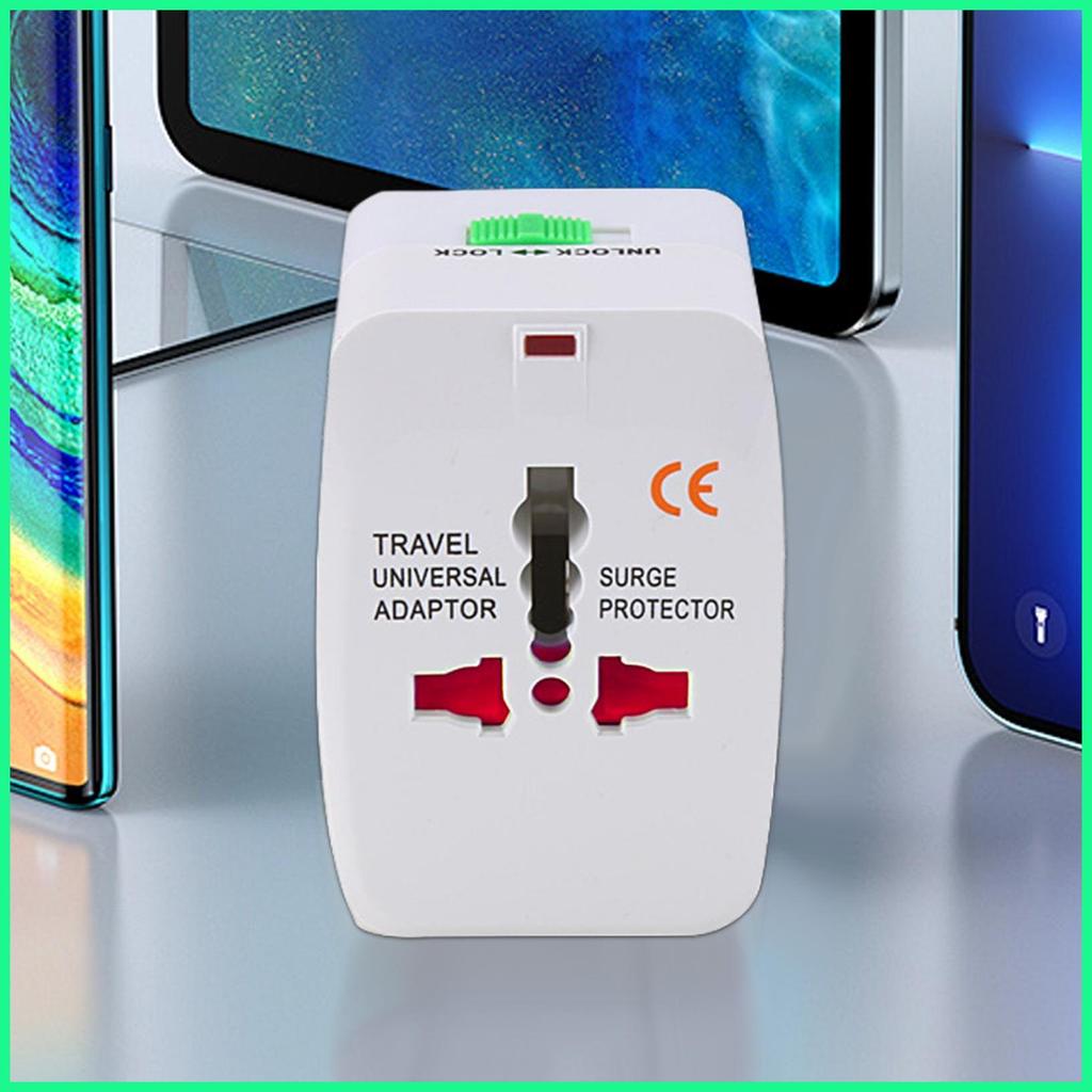ปลั๊กอะแดปเตอร์ปลั๊กแปลงอะแดปเตอร์ World Travel Converter Surge Protection โทรศัพท์แล็ปท็อปอุปกรณ์ชา