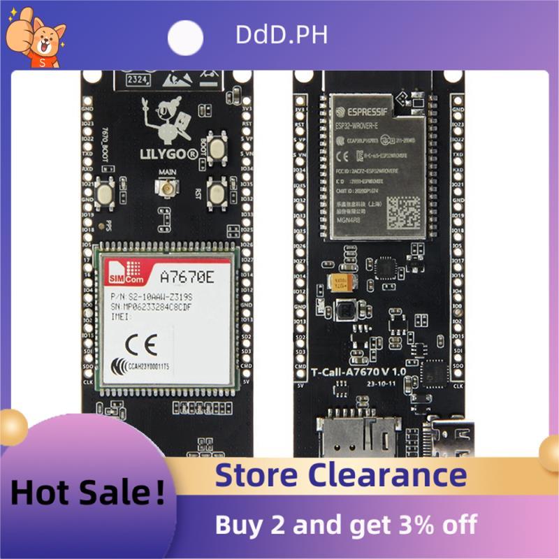 T-Call A7670 4G 2G ESP32 บอร์ดพัฒนา A7670E LTE GSM เครือข่าย ESP32-WROVER-E โมดูลไร้สาย