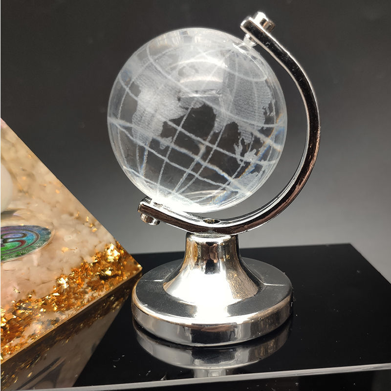 【6623人好评】现货ins风迷你水晶地球仪少女心创意桌面摆件书桌装饰品闺蜜礼物0.324