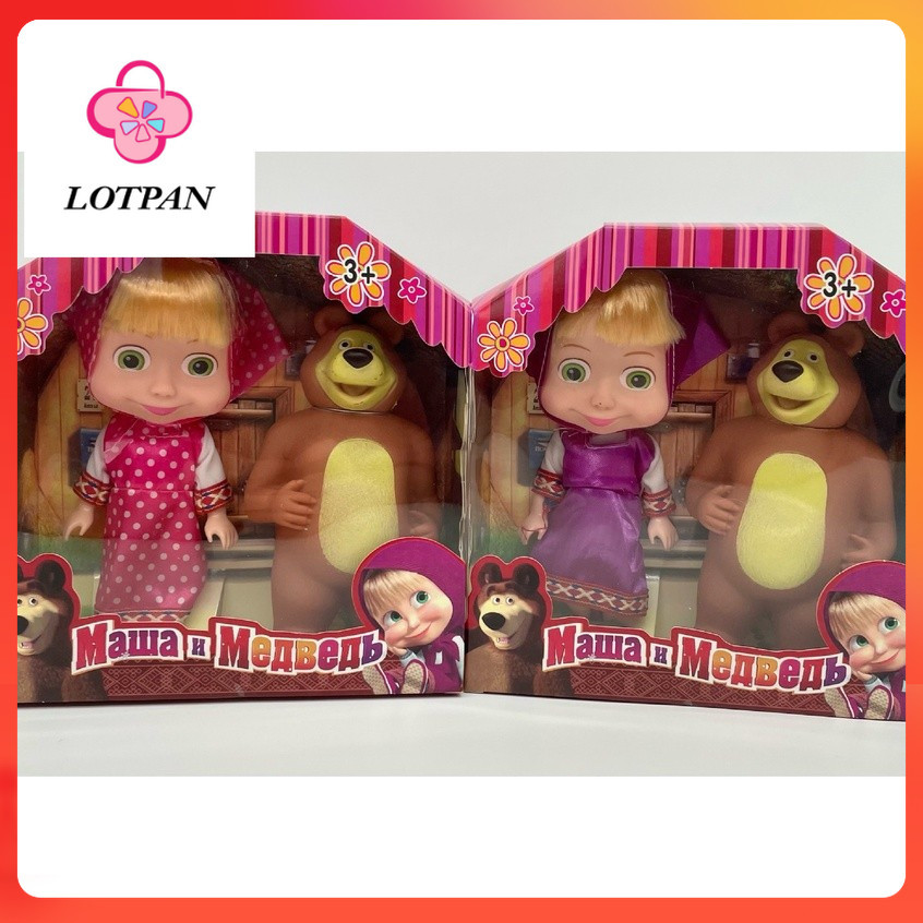 LOTPAN دمية ماشا والدب الكلاسيكية 6.5 بوصة — صورة 2