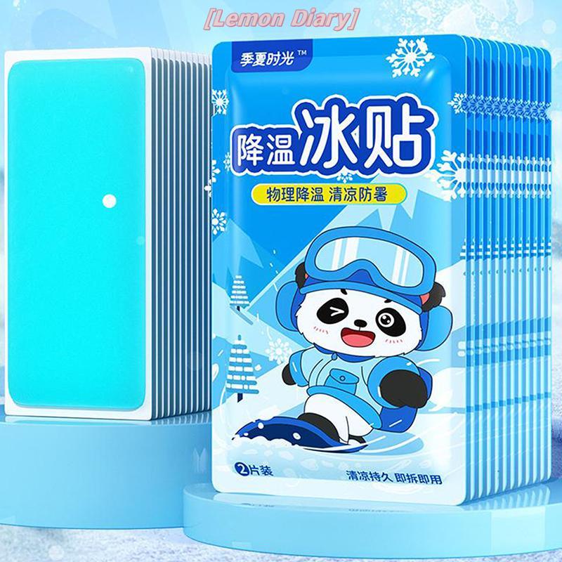 แอลดี| 5 ชิ้น Baby Cool Fever Cooling Patch ฤดูร้อนทางกายภาพ Cooling Ice Cool Fever Pads แบบพกพารสผล