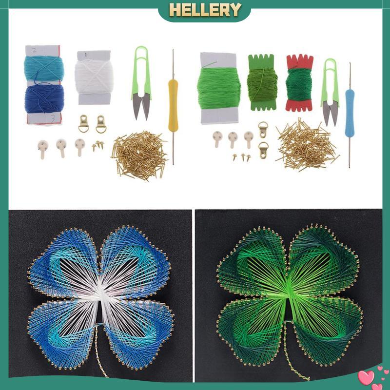 [HelleryTH] 30x30 ซม.Pin String Art Lucky Flower diy ตกแต่ง String Art ชุดสําหรับผู้ใหญ่เด็กศิลปะและ