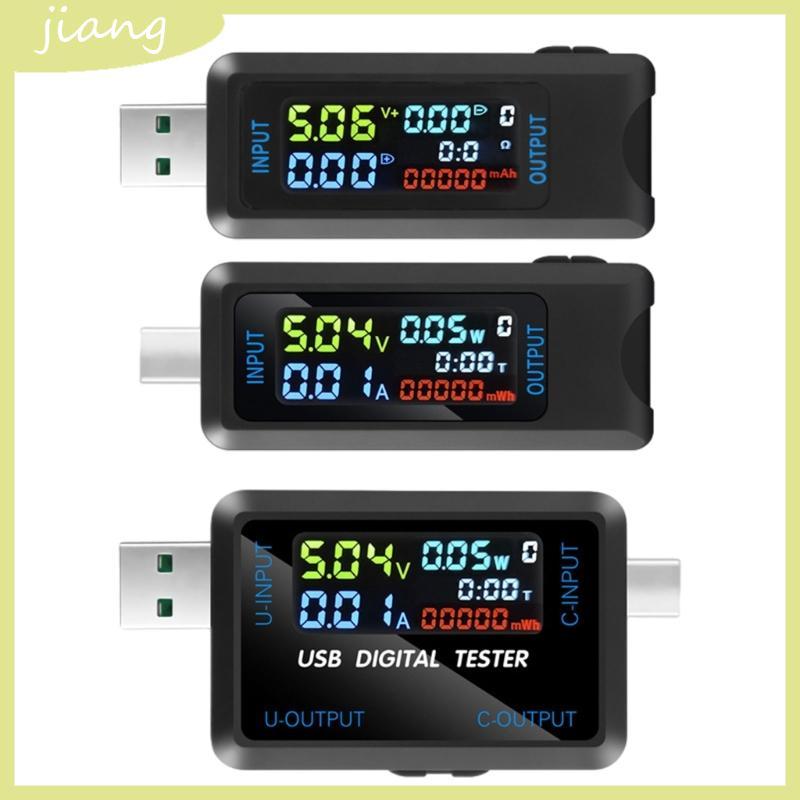 JN Power Meter Tester USB USB C เครื่องวัดกระแสไฟฟ้าและแรงดันไฟฟ้า USB Safety Tester