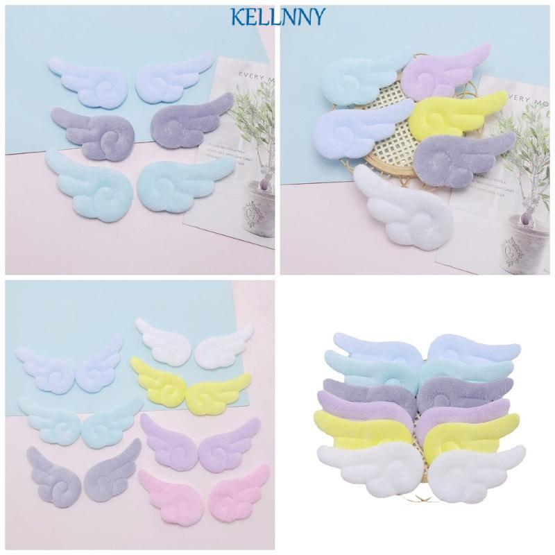 Kellnny 10 ชิ้น ปีกนางฟ้า ตัวประดับสำหรับ DIY ตกแต่งถุงมือผ้าพันคอและเสื้อผ้า