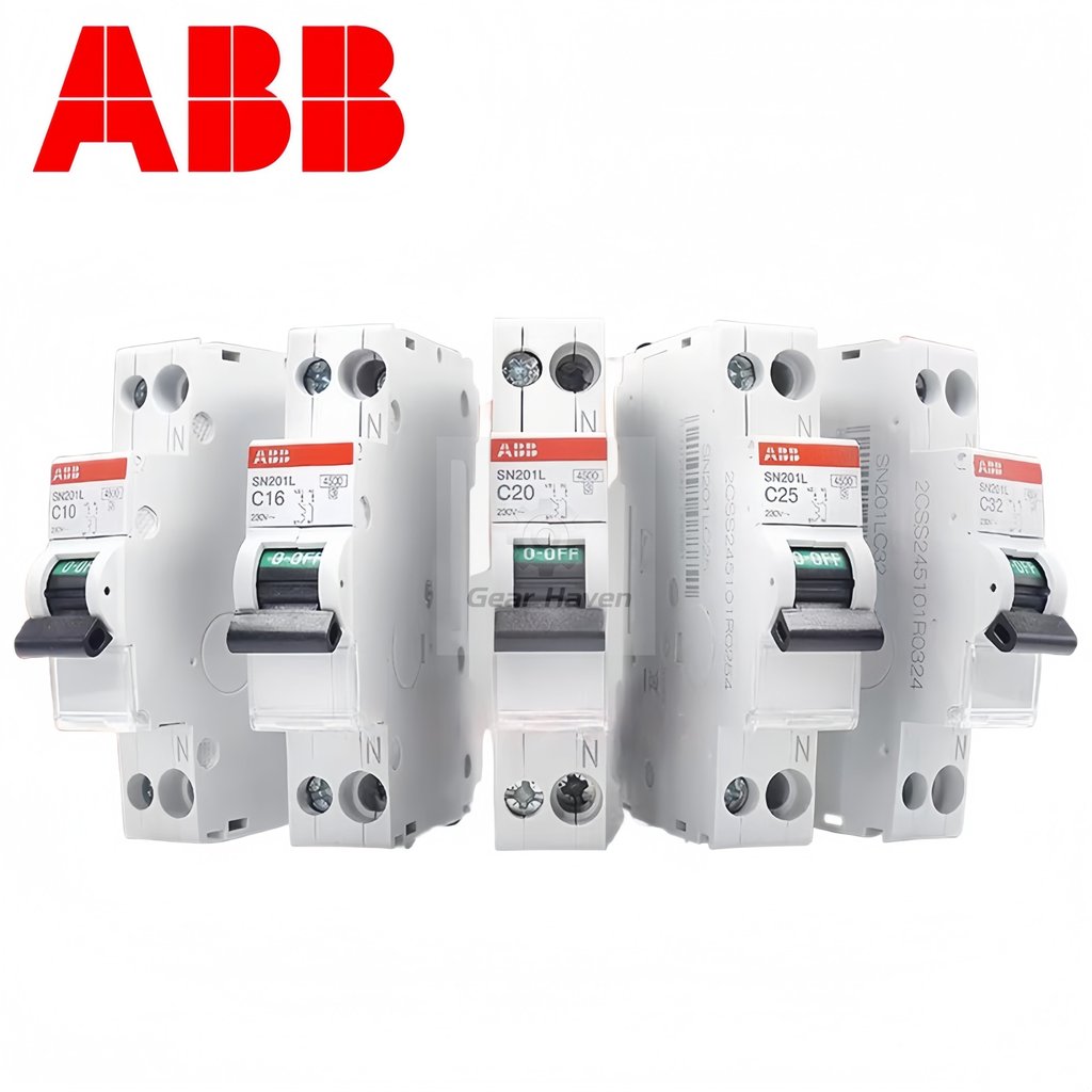 ABB SN201L One-Position Circuit Breaker 1P + N Dual-Inlet Dual-Outlet Air Switch 1 ตําแหน่งการติดตั้